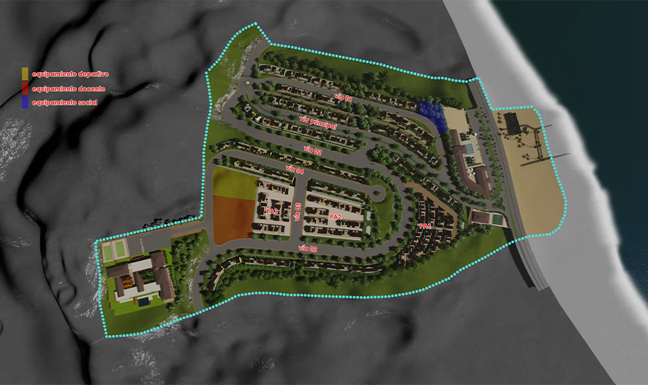 Máster Plan de la Playa del Negro. Plan Parcial, Proyecto de Reparcelación. Residencial,  Hotelero y Comercial.